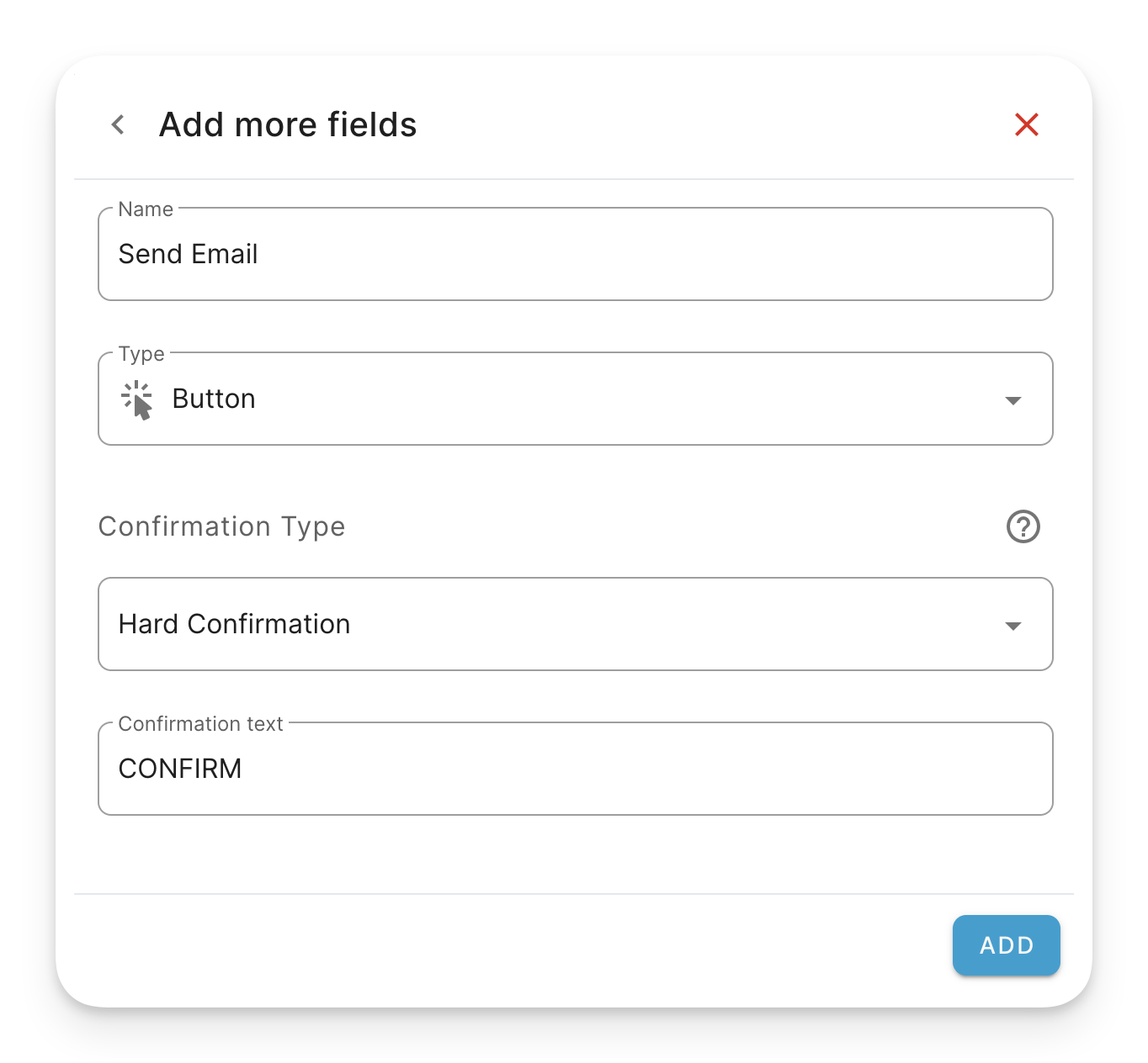 Create Button Custom Field