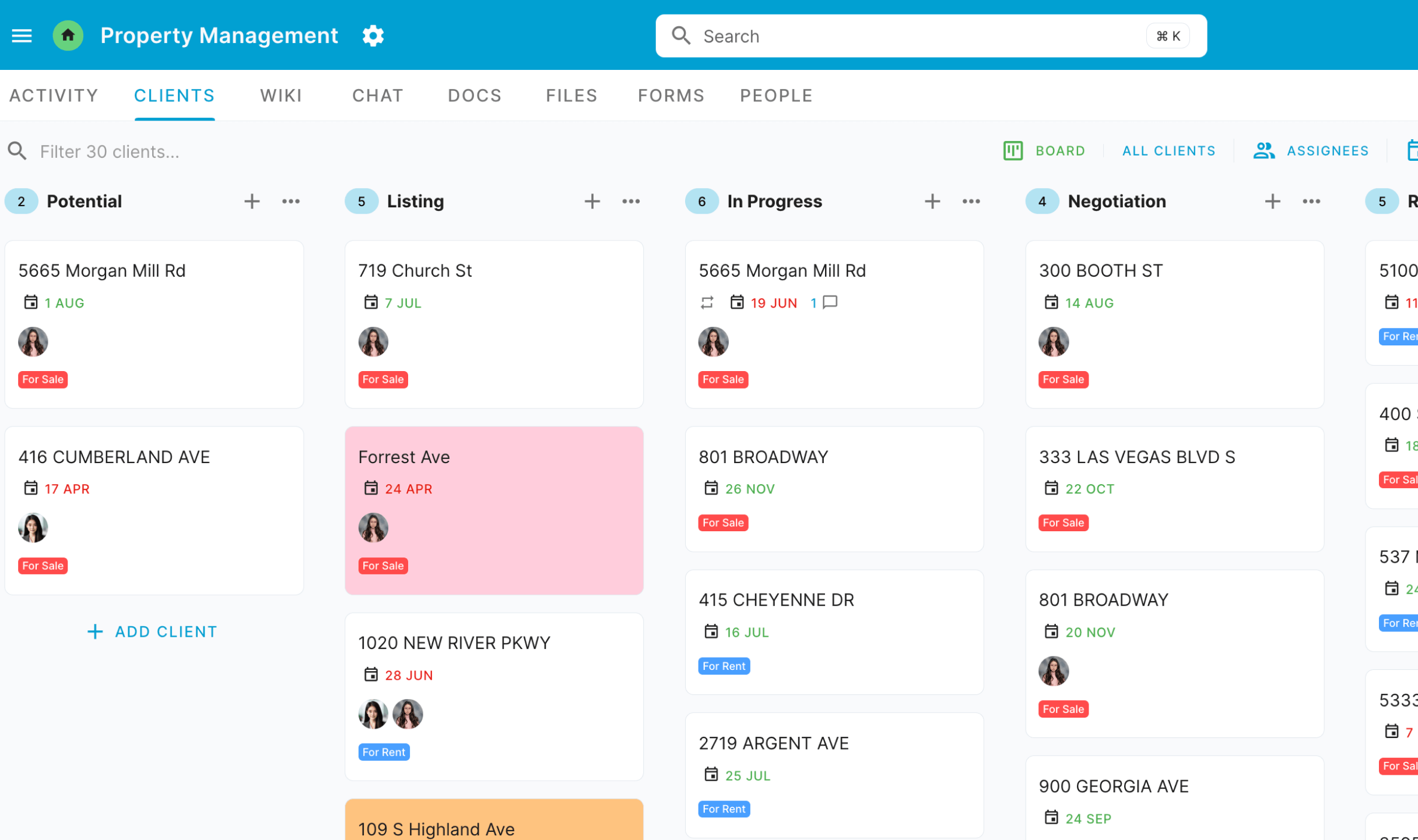 Automations dashboard screenshot